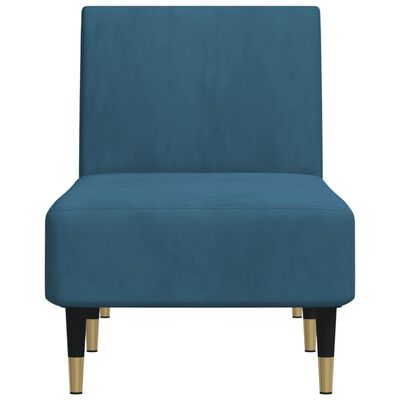 vidaXL Chaiselongue Blau Samt