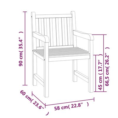 vidaXL 3-tlg. Garten-Essgruppe Massivholz Teak