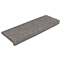 vidaXL Treppenmatten Selbstklebend Sisal 15Stk. 65x21x4cm Grau & Beige