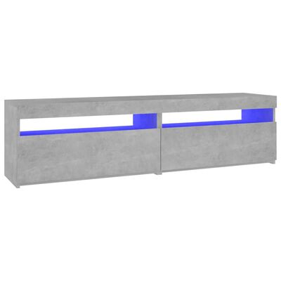 vidaXL TV-Schränke 2 Stk. mit LED-Leuchten Betongrau 75x35x40 cm