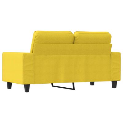 vidaXL 2-Sitzer-Sofa Hellgelb 120 cm Stoff