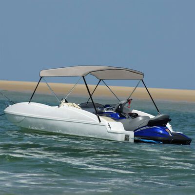 vidaXL 2-Bow Bimini Top Grau 180x130x110 cm