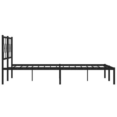 vidaXL Bettgestell mit Kopfteil Metall Schwarz 183x213 cm