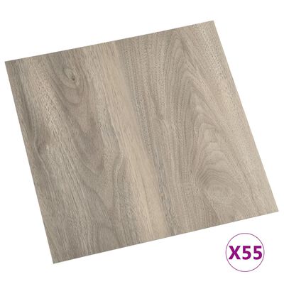 vidaXL PVC-Fliesen Selbstklebend 55 Stk. 5,11 m² Taupe