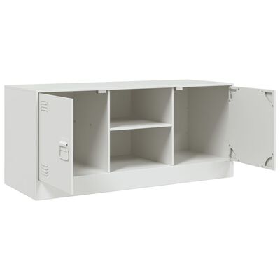 vidaXL TV-Schrank Weiß 99x39x44 cm Stahl