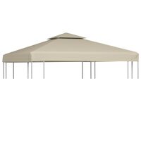 vidaXL Pavillon-Ersatzdach 310 g/m² Beige 3x3 m