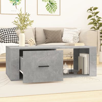 vidaXL Couchtisch Betongrau 100x50,5x35 cm Holzwerkstoff