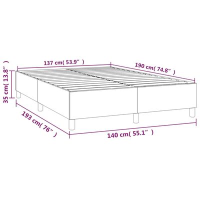 vidaXL Bettgestell Dunkelgrün 140x190 cm Samt