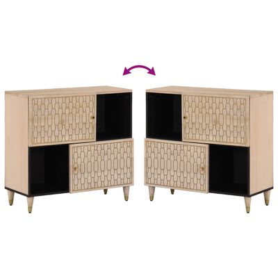 vidaXL Beistellschrank 80x33x75 cm Massivholz Mango