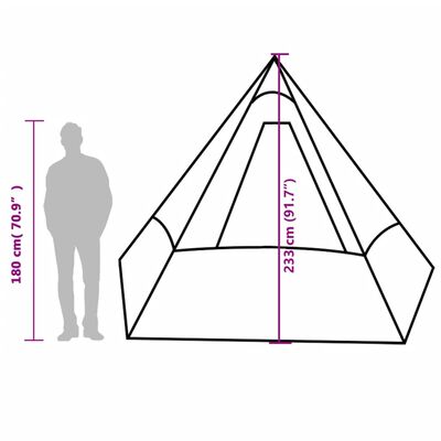 vidaXL Tipi-Campingzelt 7 Personen Blau Wasserdicht