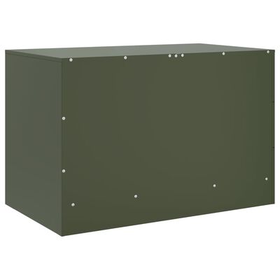 vidaXL TV-Schrank Olivgrün 67x39x44 cm Stahl