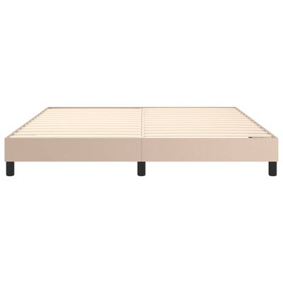 vidaXL Bettgestell Cappuccino-Braun 180x200 cm Kunstleder