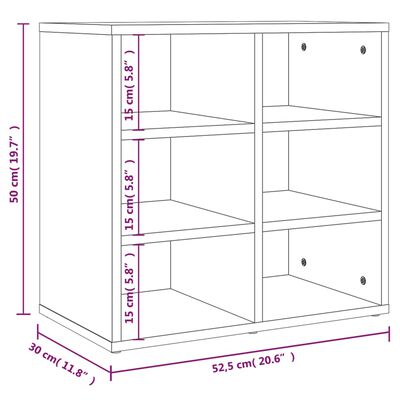 vidaXL Schuhregal Sonoma-Eiche 52,5x30x50 cm