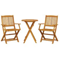 vidaXL 3-tlg. Bistro-Set Klappbar Massivholz Akazie