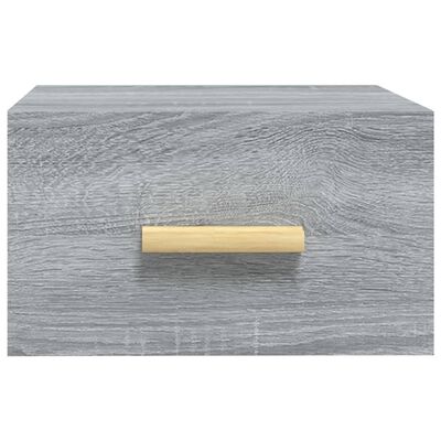 vidaXL Wand-Nachttische 2 Stk. Grau Sonoma 35x35x20 cm