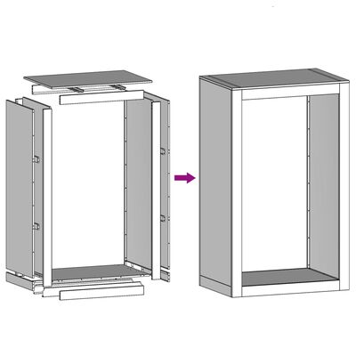 vidaXL Brennholzregal 60x40x100 cm Cortenstahl