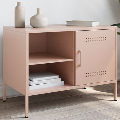 vidaXL TV-Schrank Rosa 68x39x50,5 cm Stahl