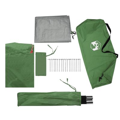 vidaXL Camping-Windschutz Grün 366x152x152 cm Wasserdicht