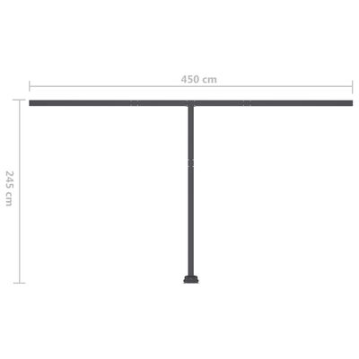 vidaXL Standmarkise Automatisch 450x300 cm Gelb/Weiß