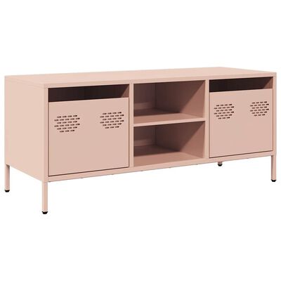 vidaXL TV-Schrank Rosa 101,5x39x43,5 cm Kaltgewalzter Stahl