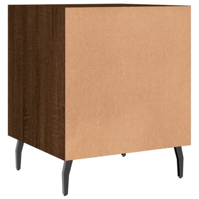 vidaXL Nachttische 2 Stk. Braun Eichen-Optik 40x40x50 cm Holzwerkstoff