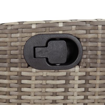 vidaXL 9-tlg. Garten-Essgruppe mit Kissen Grau Poly Rattan