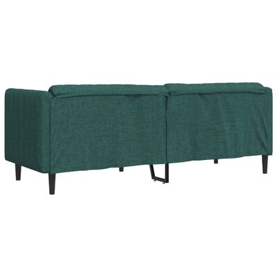 vidaXL Sofa 3-Sitzer Dunkelgrün Stoff