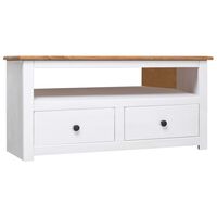 vidaXL TV-Eckschrank Weiß 93 x 49 x 49 cm Massivholz Panama-Kiefer