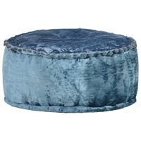 vidaXL Pouf Rund Samt 40x20 cm Blau