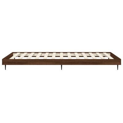 vidaXL Bettgestell ohne Matratze Braun Eiche 90x190 cm Holzwerkstoff