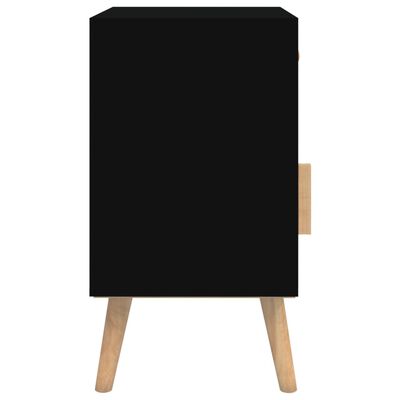 vidaXL Nachttische 2 Stk. Schwarz 40x30x55 cm Holzwerkstoff