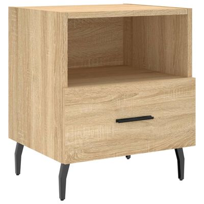 vidaXL Nachttische 2 Stk. Sonoma-Eiche 40x35x47,5 cm Holzwerkstoff