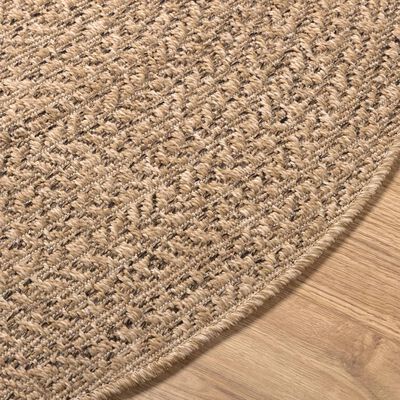 vidaXL Teppich 120 cm Jute-Optik Innen und Außen