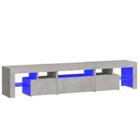 vidaXL TV-Schrank mit LED-Leuchten Betongrau 200x36,5x40 cm