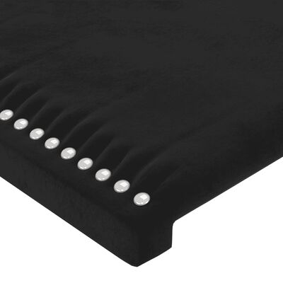 vidaXL Boxspringbett mit Matratze Schwarz 90x190 cm Samt