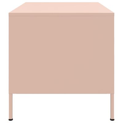 vidaXL Couchtisch Rosa 68x50x50,5 cm Stahl