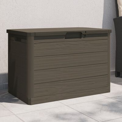 vidaXL Outdoor-Kissenbox Braun 77,5x44,5x53 cm Polypropylen