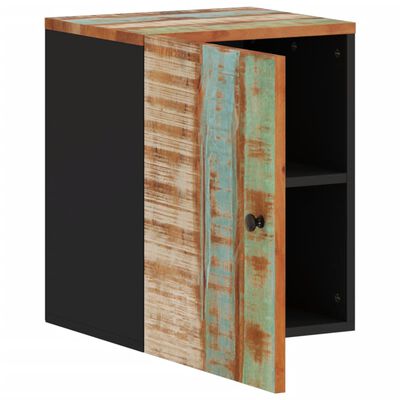 vidaXL Bad-Wandschrank 38x33x48 cm Altholz Massiv