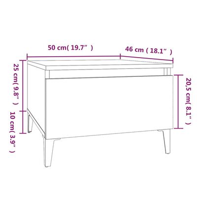 vidaXL Beistelltisch Braun Eichen-Optik 50x46x35 cm Holzwerkstoff