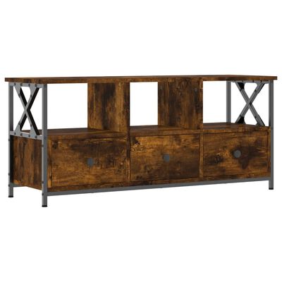 vidaXL TV-Schrank Räuchereiche 102x33x45 cm Holzwerkstoff & Eisen