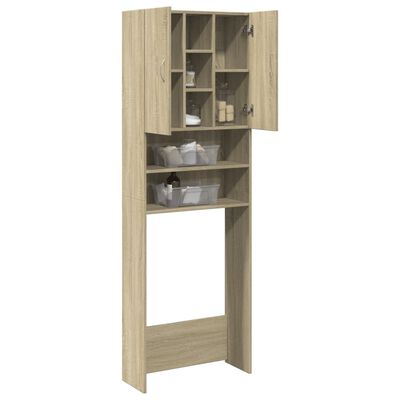 vidaXL Waschmaschinenschrank Sonoma-Eiche 64x25,5x190 cm