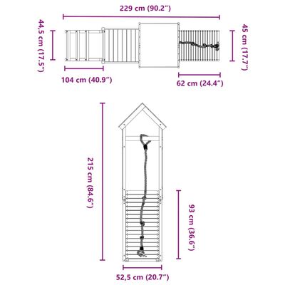 vidaXL Spielturm Massivholz Douglasie