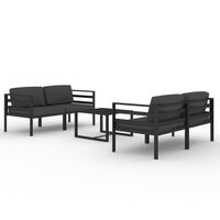 vidaXL 5-tlg. Garten-Lounge-Set mit Kissen Aluminium Anthrazit