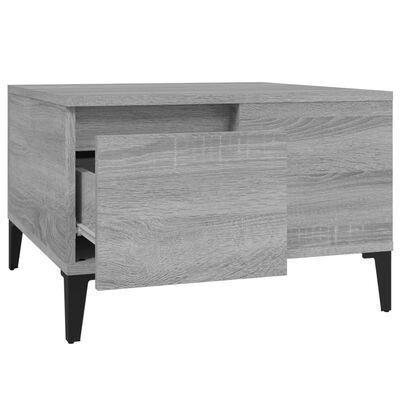 vidaXL Couchtisch Grau Sonoma 55x55x36,5 cm Holzwerkstoff