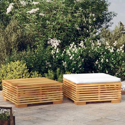 vidaXL 2-tlg. Garten-Lounge-Set Massivholz Teak