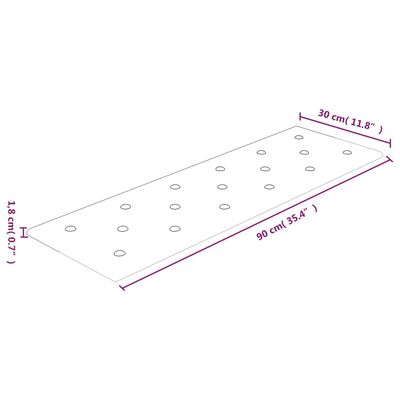 vidaXL Wandpaneele 12 Stk. Grau 90x30 cm Kunstleder 3,24 m²