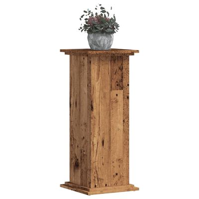 vidaXL Pflanzenständer Altholz-Optik 33x33x80 cm Holzwerkstoff