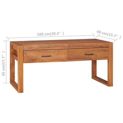 vidaXL TV-Schrank 100x40x45 cm Teakholz