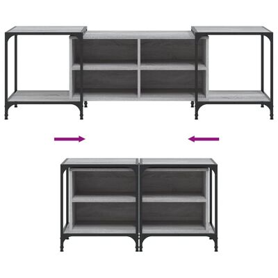 vidaXL TV-Schrank Grau Sonoma 153x37x50 cm Holzwerkstoff