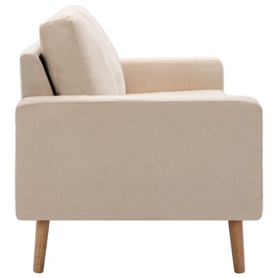 vidaXL 3-Sitzer-Sofa Creme Stoff